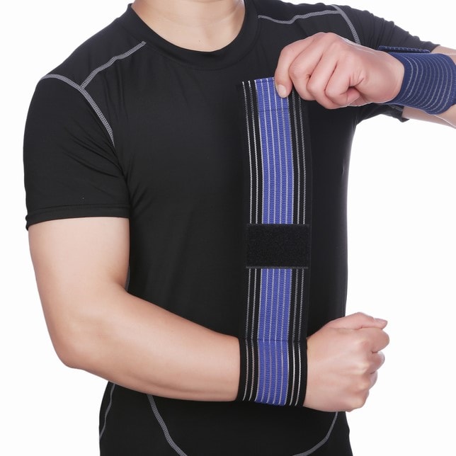 【ブラック×ネイビー】手首サポーター 2個 セット 腱鞘炎 捻挫 左手用 右手用 サポーター 手首