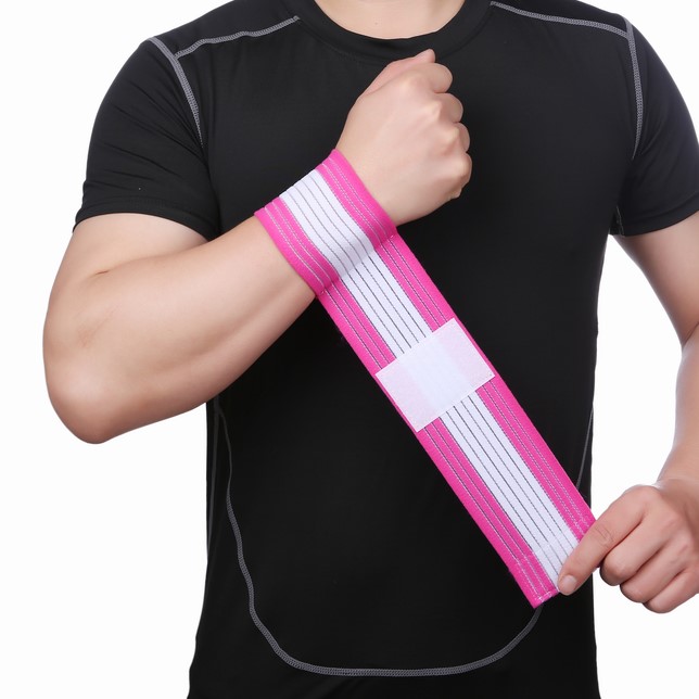 【ピンク×ホワイト】手首サポーター 2個 セット 腱鞘炎 捻挫 左手用 右手用 サポーター 手首