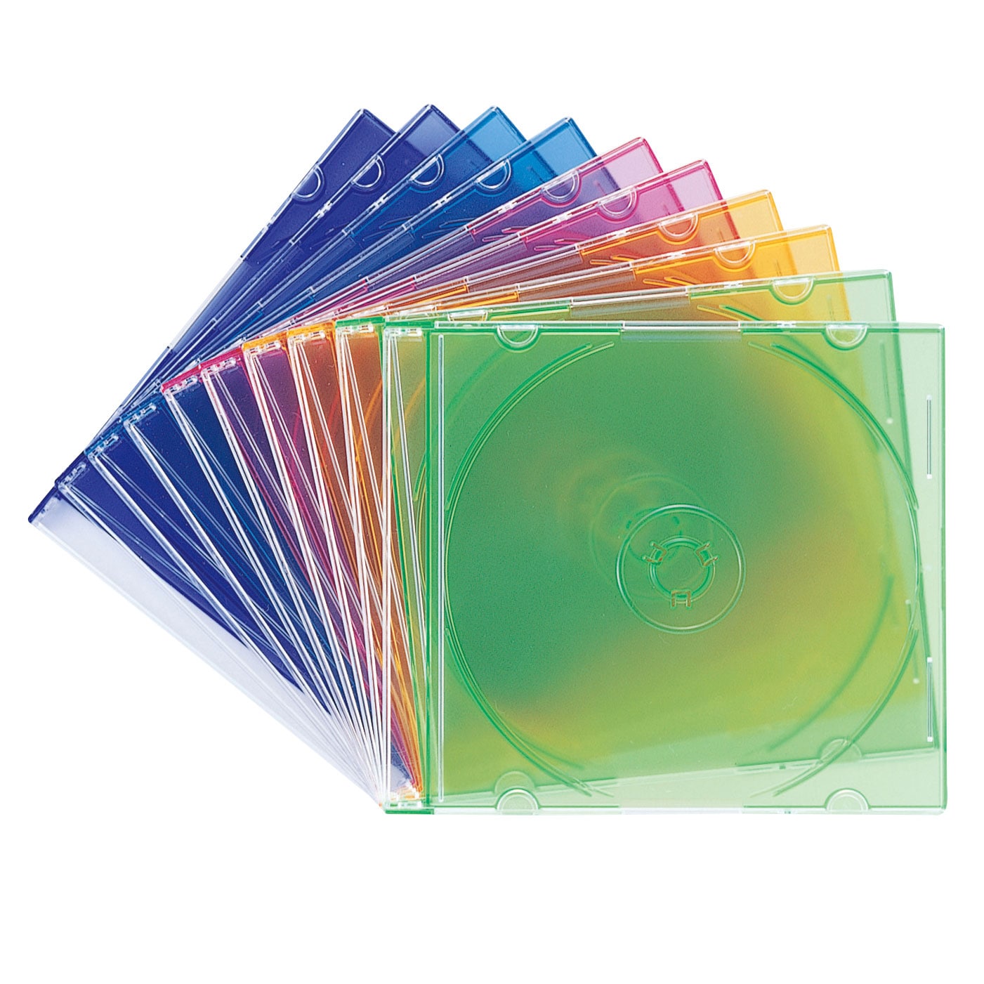 Blu-ray・DVD・CDケース（スリムタイプ・10枚セット・5色ミックス