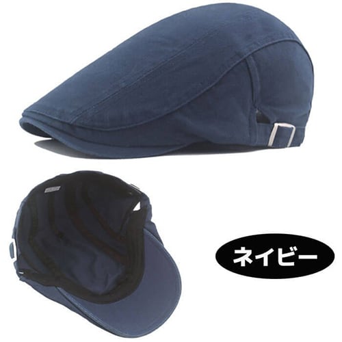 【ネイビー】ハンチング 帽子 メンズ おしゃれ 綿 コットン ゴルフ帽子 レディース おしゃれ