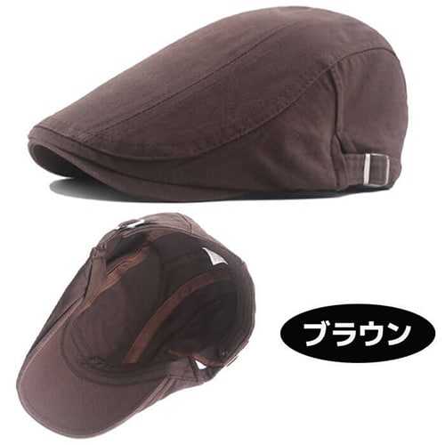 【ブラウン】ハンチング 帽子 メンズ おしゃれ 綿 コットン ゴルフ帽子 レディース おしゃれ