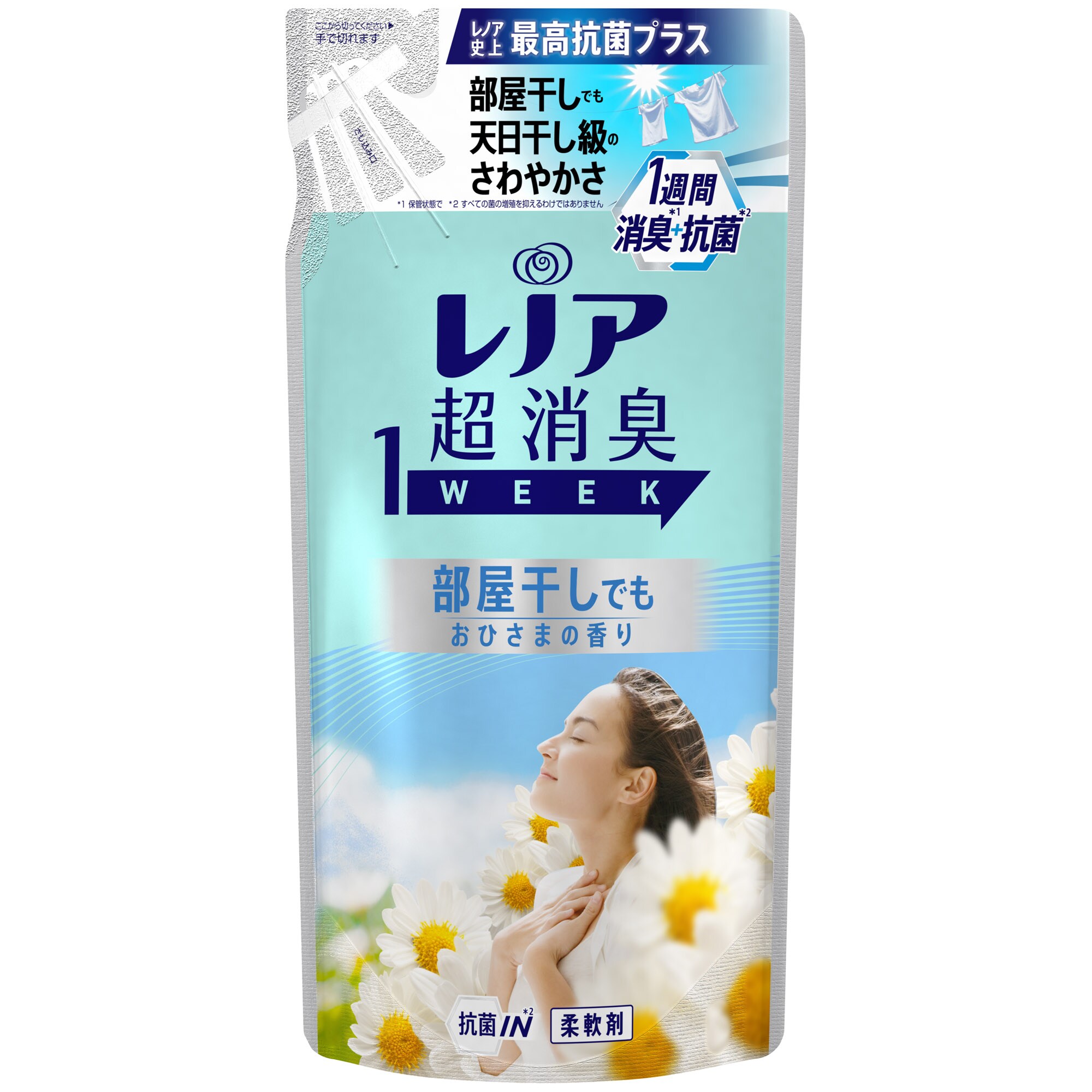 【柔軟剤】レノア超消臭WEEK 部屋干し用　花とおひさまの香り　16袋