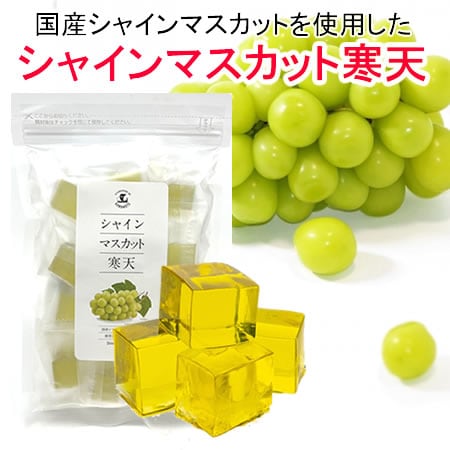 【1袋(16個前後入り)】国産シャインマスカットを使用！国産シャインマスカット寒天