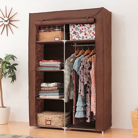 カバー付き ハンガーラック 幅105