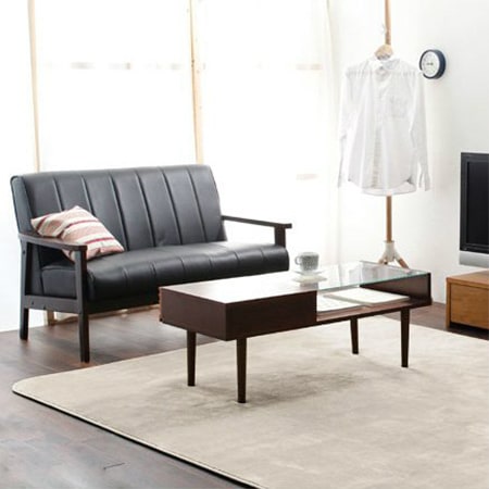 【アイボリー】マイクロファイバーラグ ラグマット 130×190cm