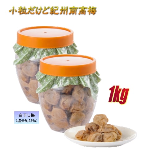 【1kg/白干】熊野味匠 小粒だって紀州南高梅干（500g×2パック）