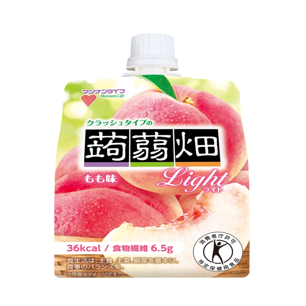 マンナンライフ クラッシュタイプの蒟蒻畑ライトもも味 150g×6袋
