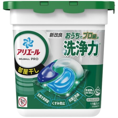 アリエールジェルボールプロ 部屋干し用 本体 11個×6点セットを税込