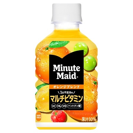 【24本】ミニッツメイド オレンジブレンド マルチビタミン 280ml PET