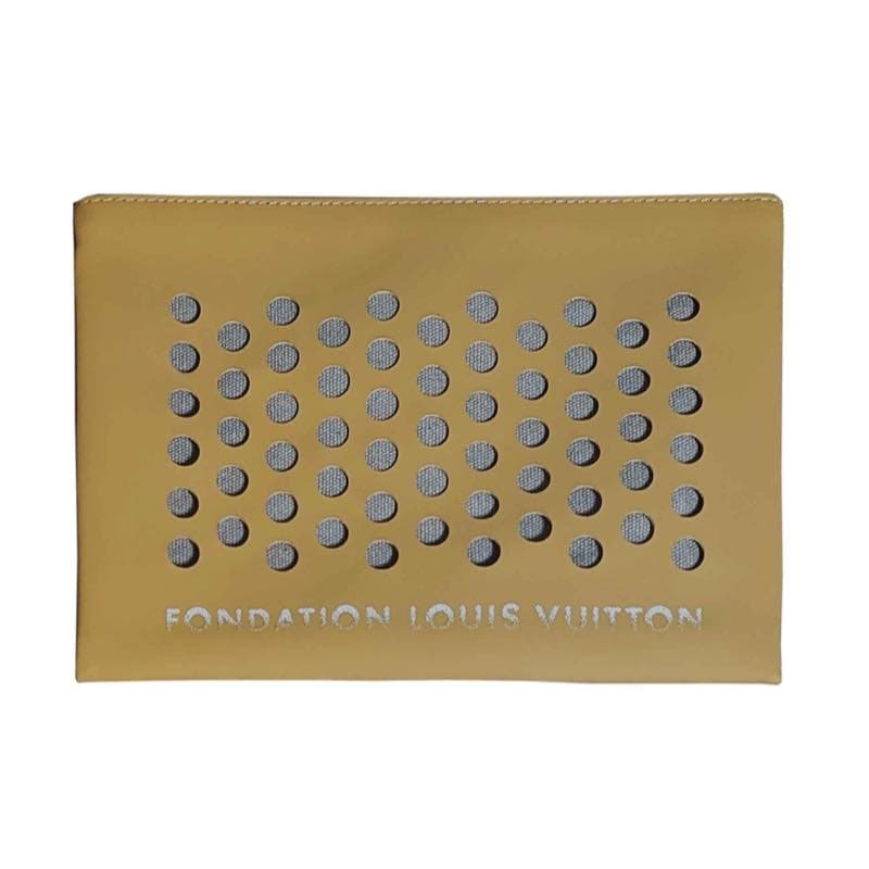 【FONDATION LOUIS VUITTON】美術館 ポーチ  #Camel