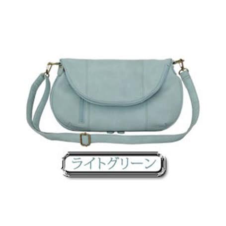 【Sサイズ/ライトグリーン】口折れ2wayショルダーバッグ
