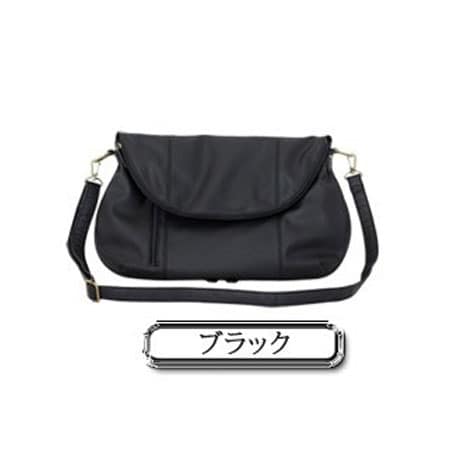 【Sサイズ/ブラック】口折れ2wayショルダーバッグ