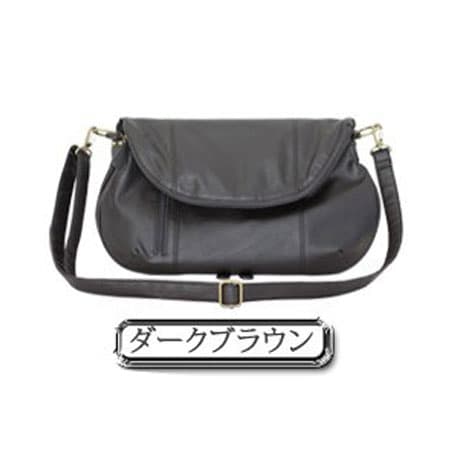 【Sサイズ/ダークブラウン】口折れ2wayショルダーバッグ