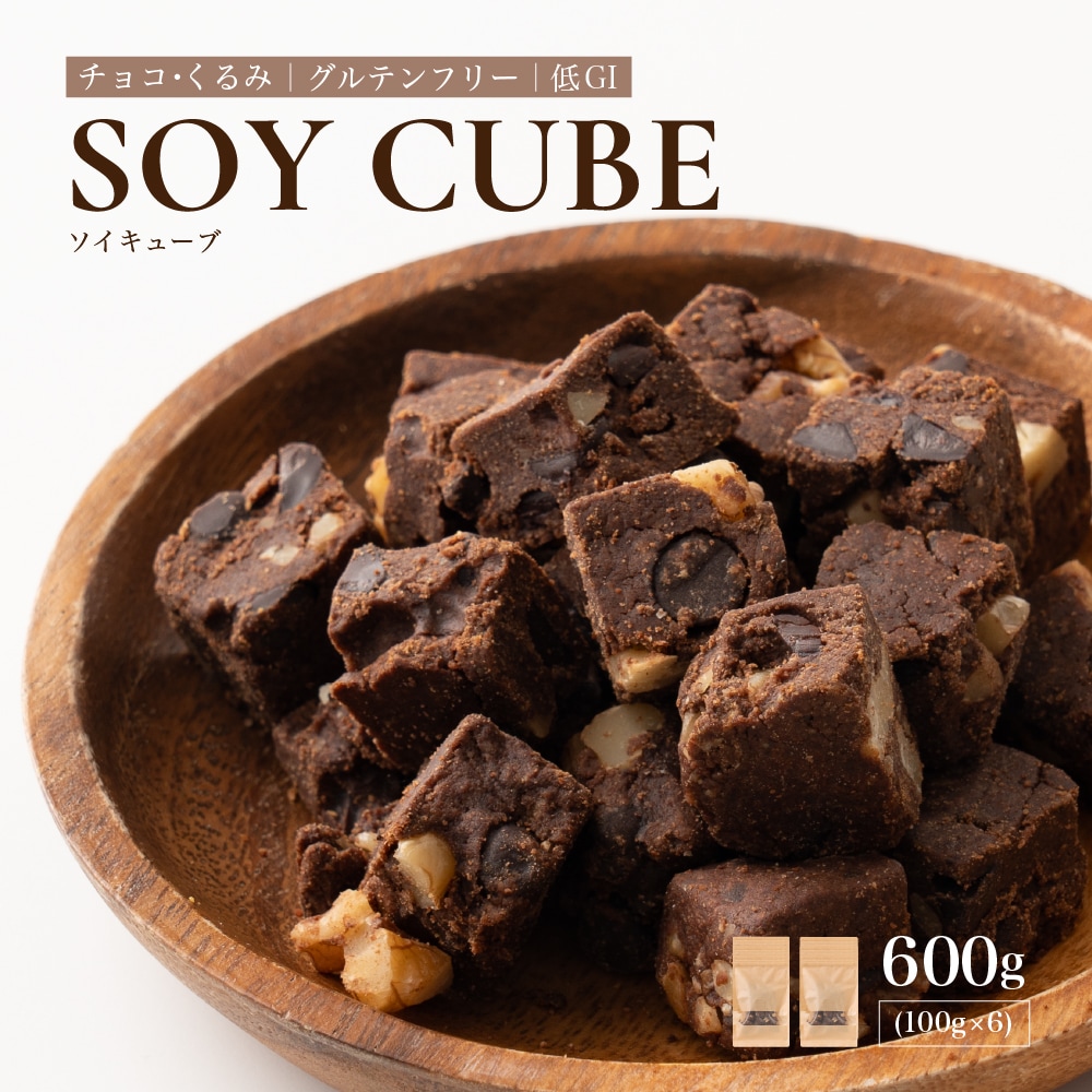 【600g(100g×6袋)】ソイキューブ(チョコくるみ)