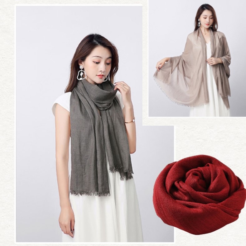 【マルーン】大判ストール【100×180cm】