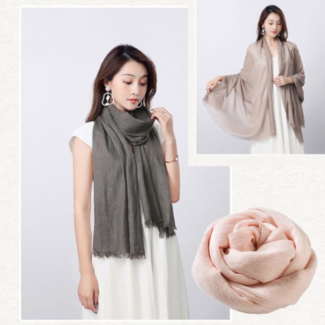 【ライトピンク】大判ストール【100×180cm】