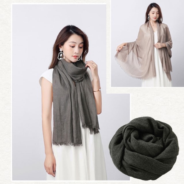 【グレーブラック】大判ストール【100×180cm】