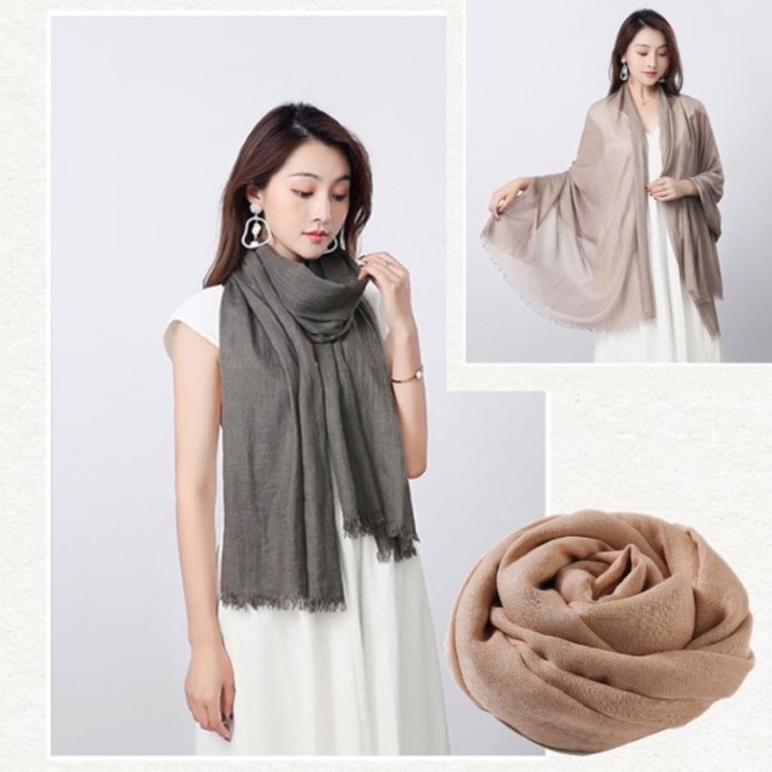 【ネールピンク】大判ストール【100×180cm】