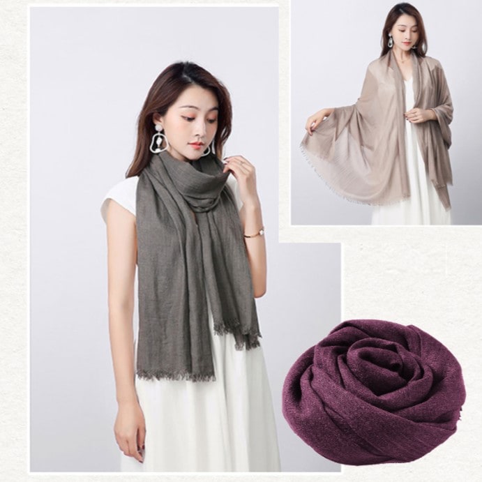 【ココア色】大判ストール【100×180cm】