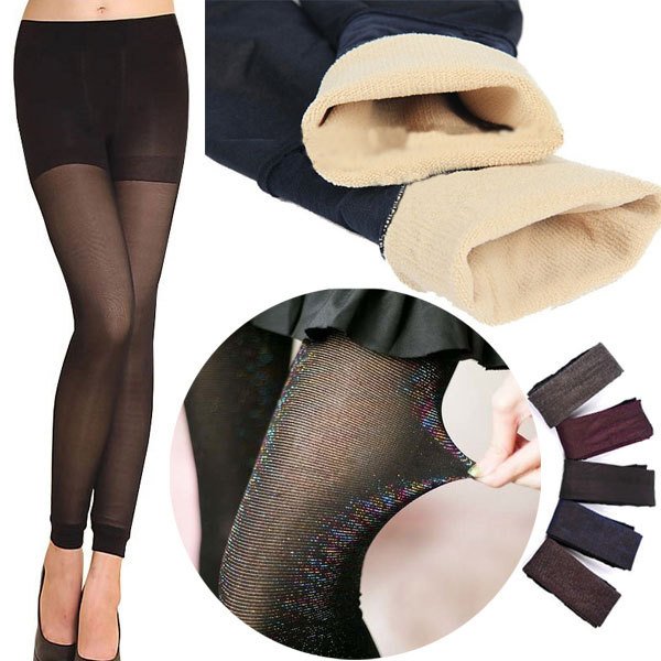 【 ラメ風＆ブルー】裏起毛レギンス