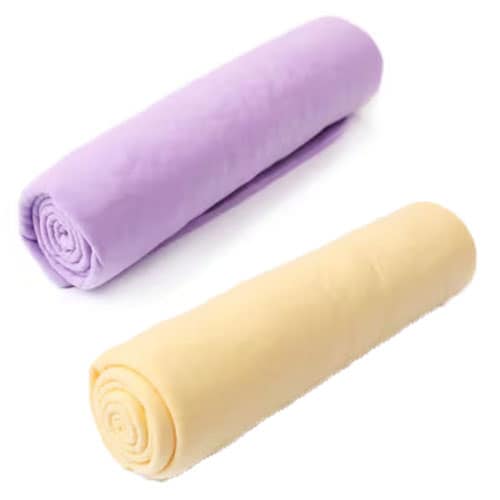 【2枚／Lサイズ（66×43cm）/パープル＋イエロー】 超吸水&速乾！セームタオル