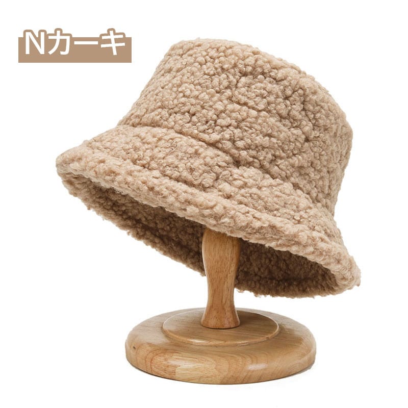 【Nカーキ】もこもこボアハット