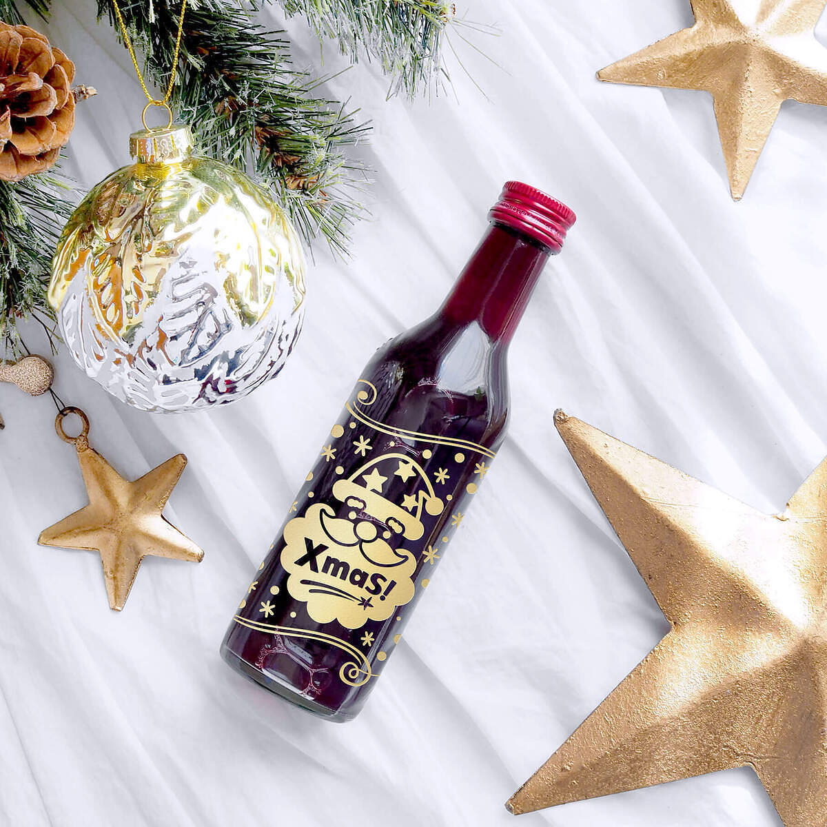 【180ml】クリスマスサンタボトル 赤ワイン
