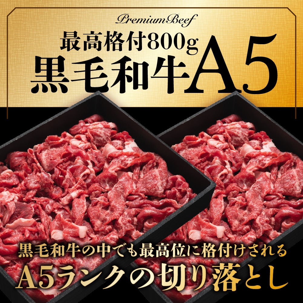 【800g】A5 黒毛和牛超贅沢切り落とし
