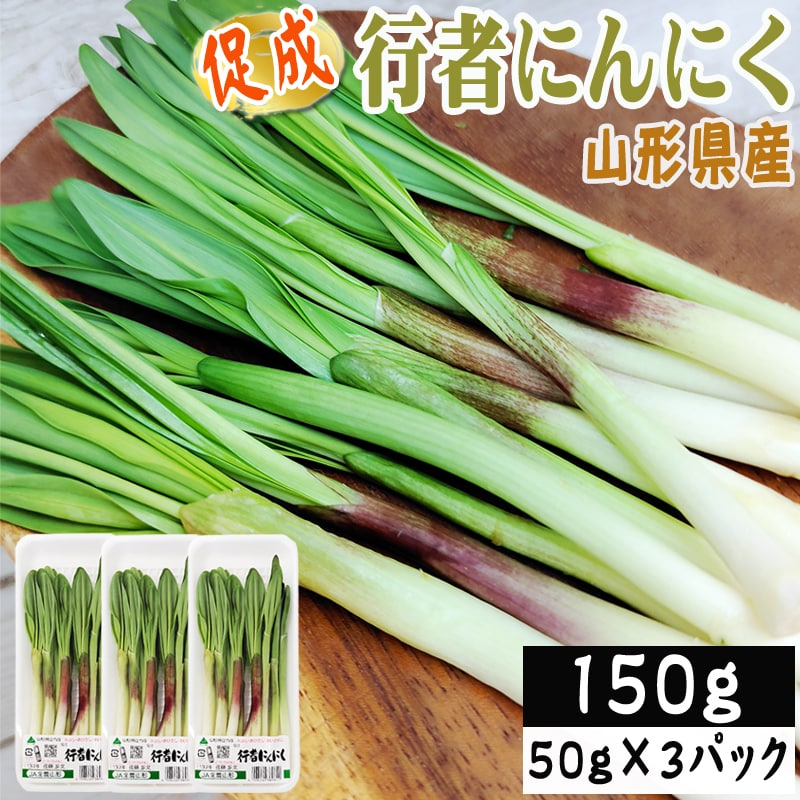 【150g】山形県産 促成山菜 行者にんにく 50g×3パック(クール便)