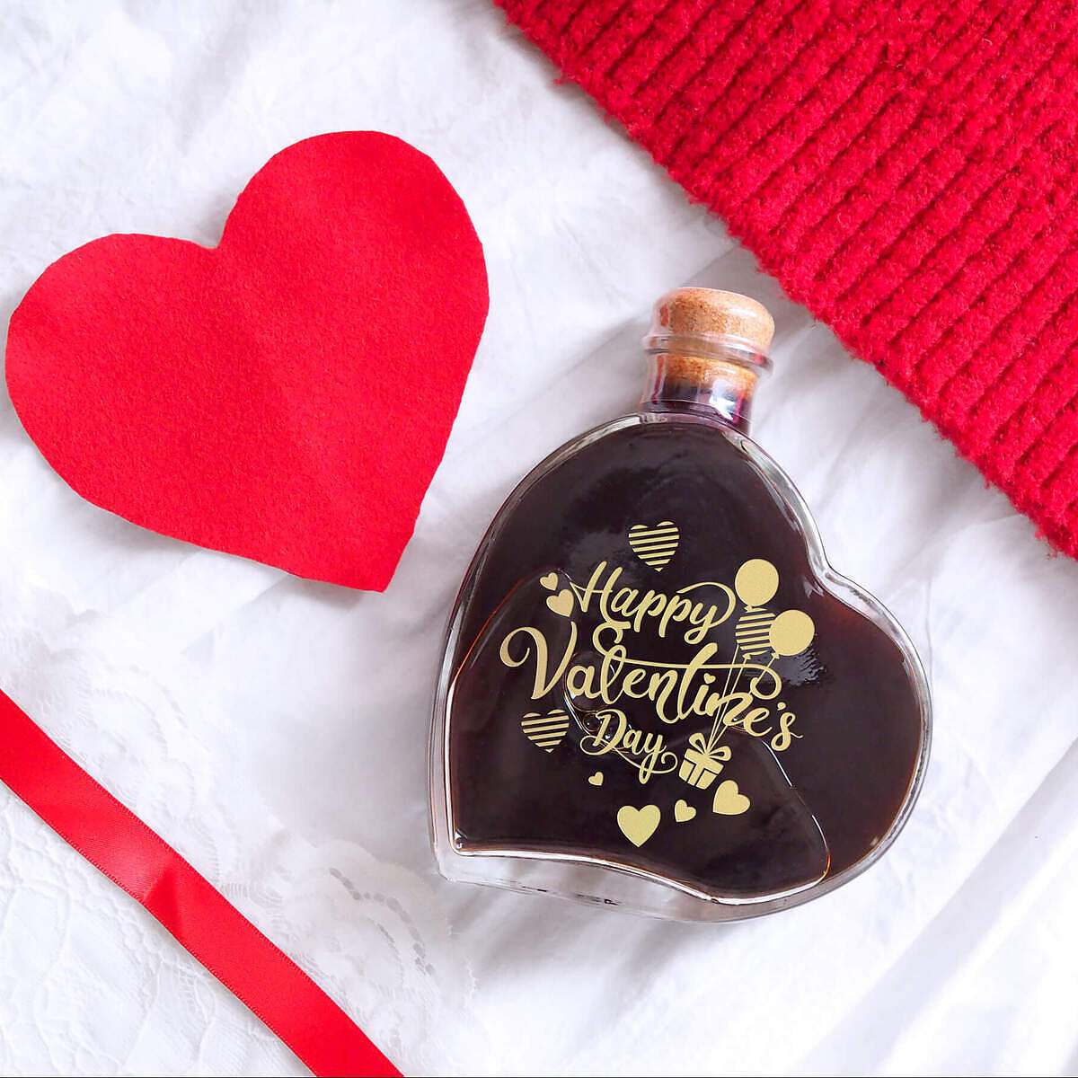 【200ml】バレンタインハートボトル 赤ワイン
