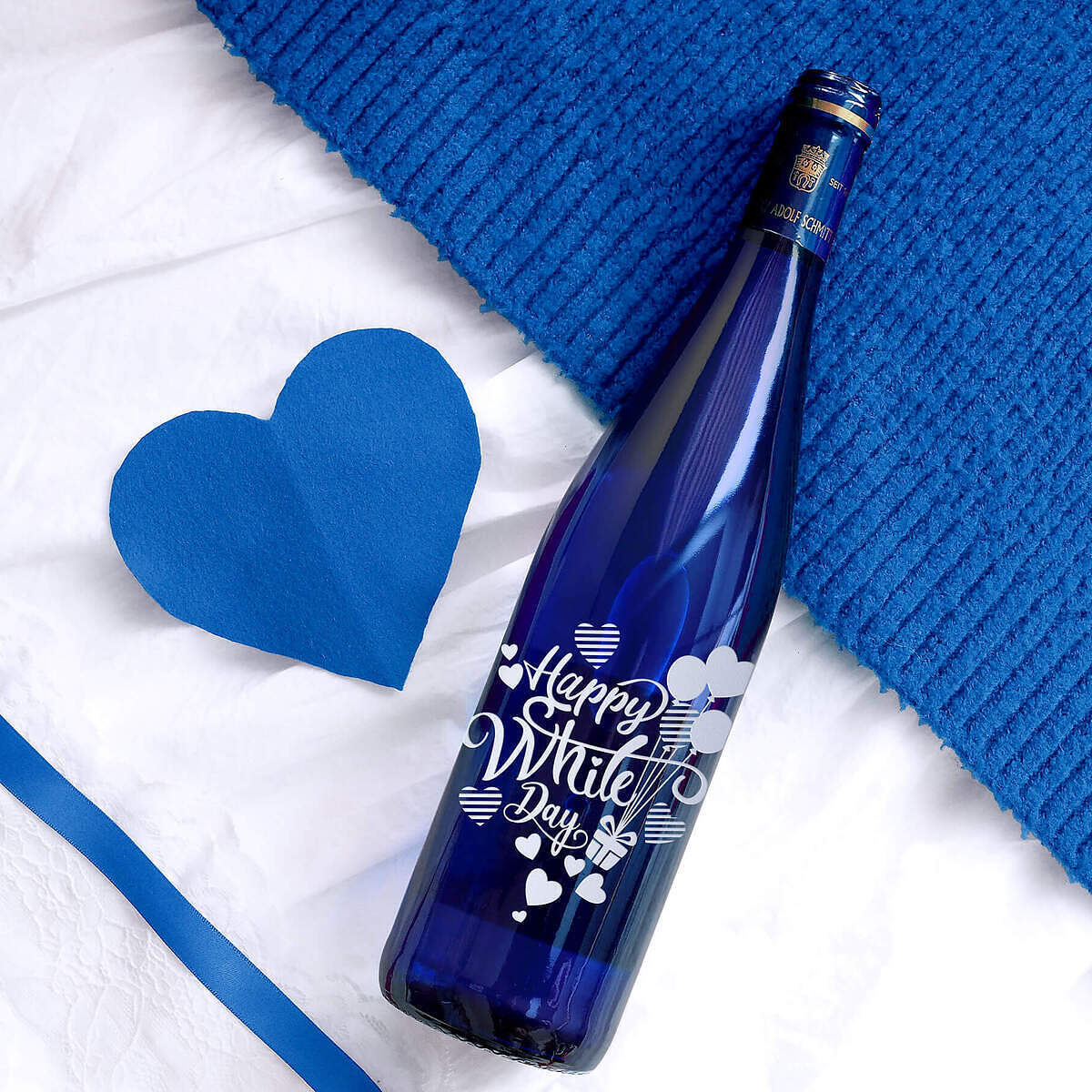 【750ml】ホワイトデーワイン ブルーボトル 白ワイン