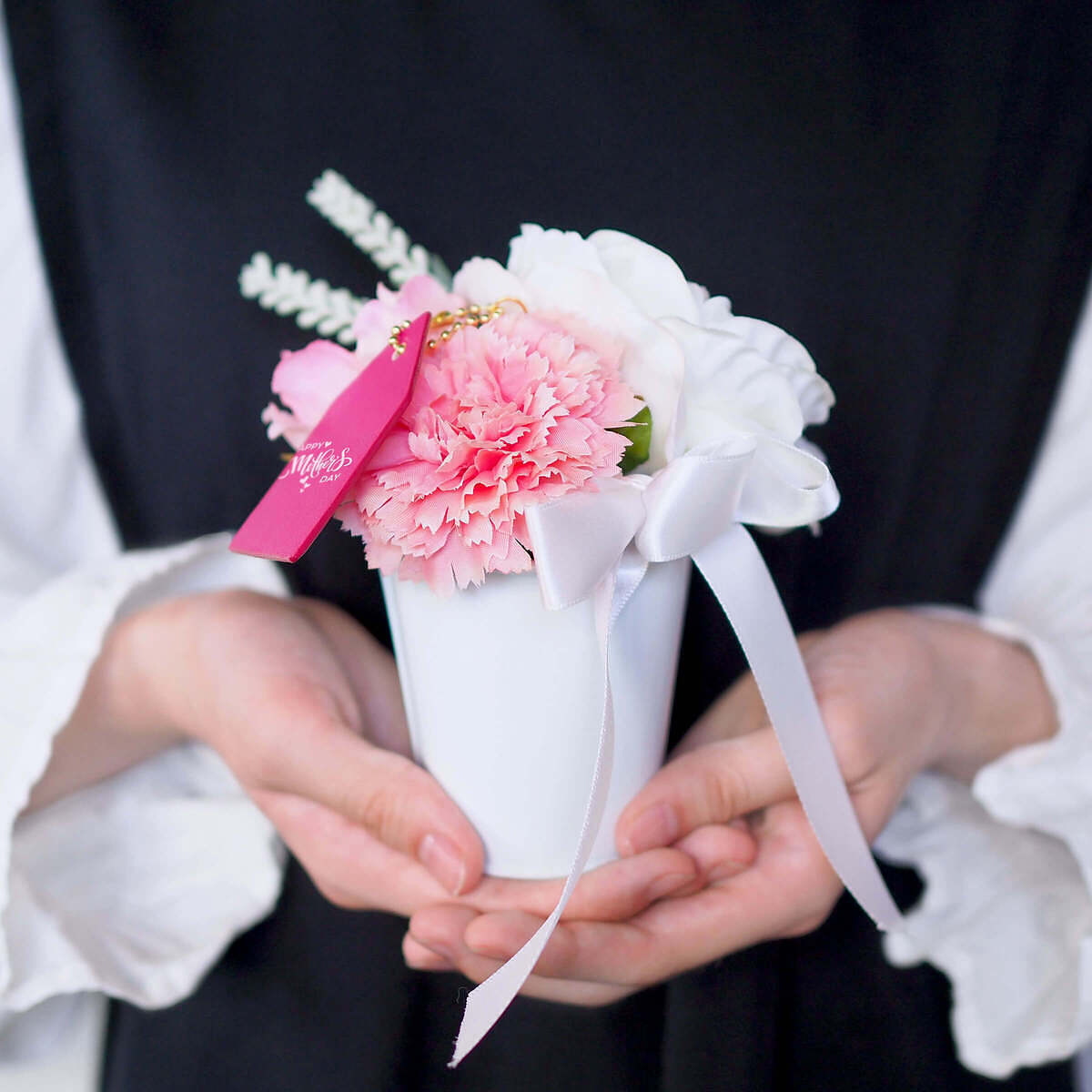 母の日のカーネーションポット スイートピンク