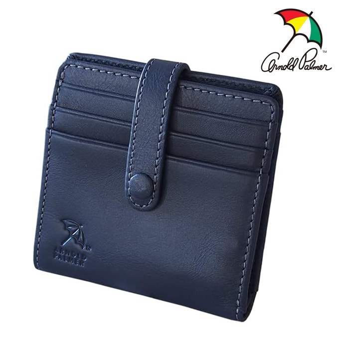 アーノルドパーマー 薄型ミニ財布 本革製(クロムフリー）BK