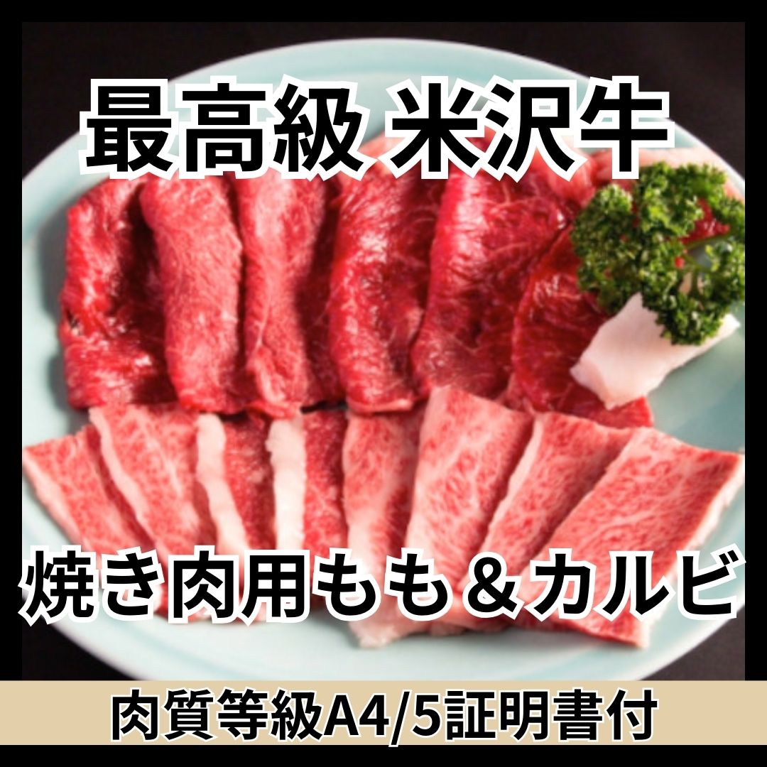 【計600g】極上米沢牛2種セット 焼き肉用もも・カルビ