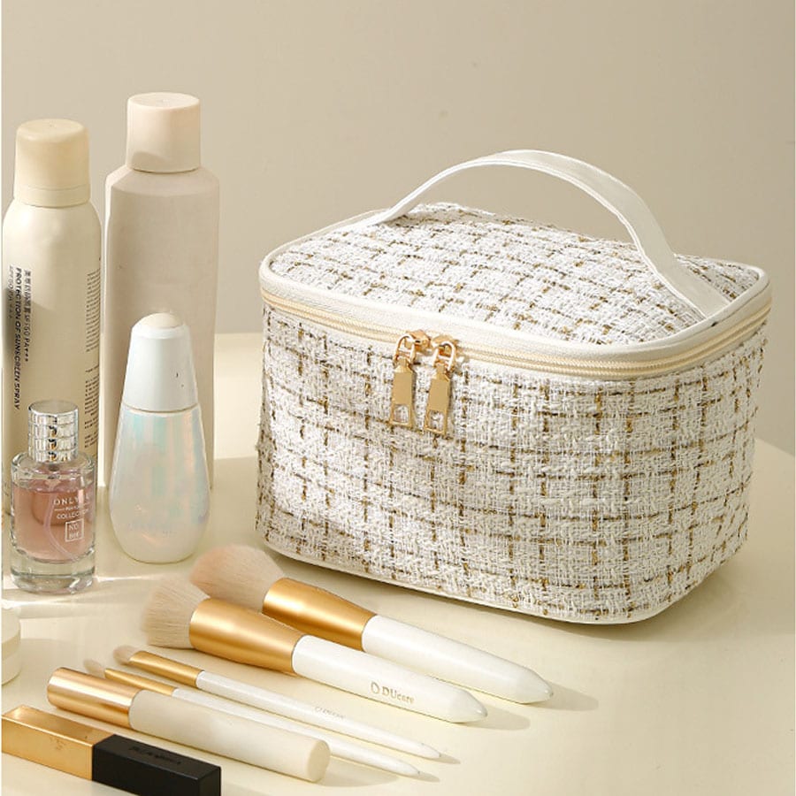 【ホワイト】コスメ収納ポーチ