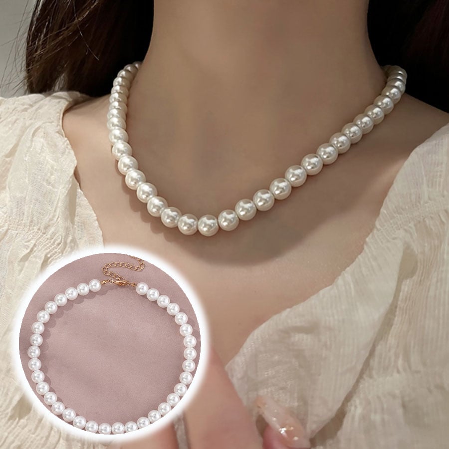 フェイクパールネックレス