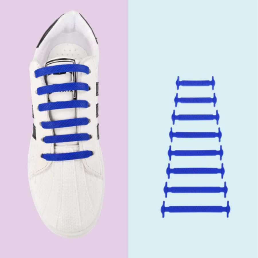 【ロイヤルブルー】シリコン製結ばない靴ひも