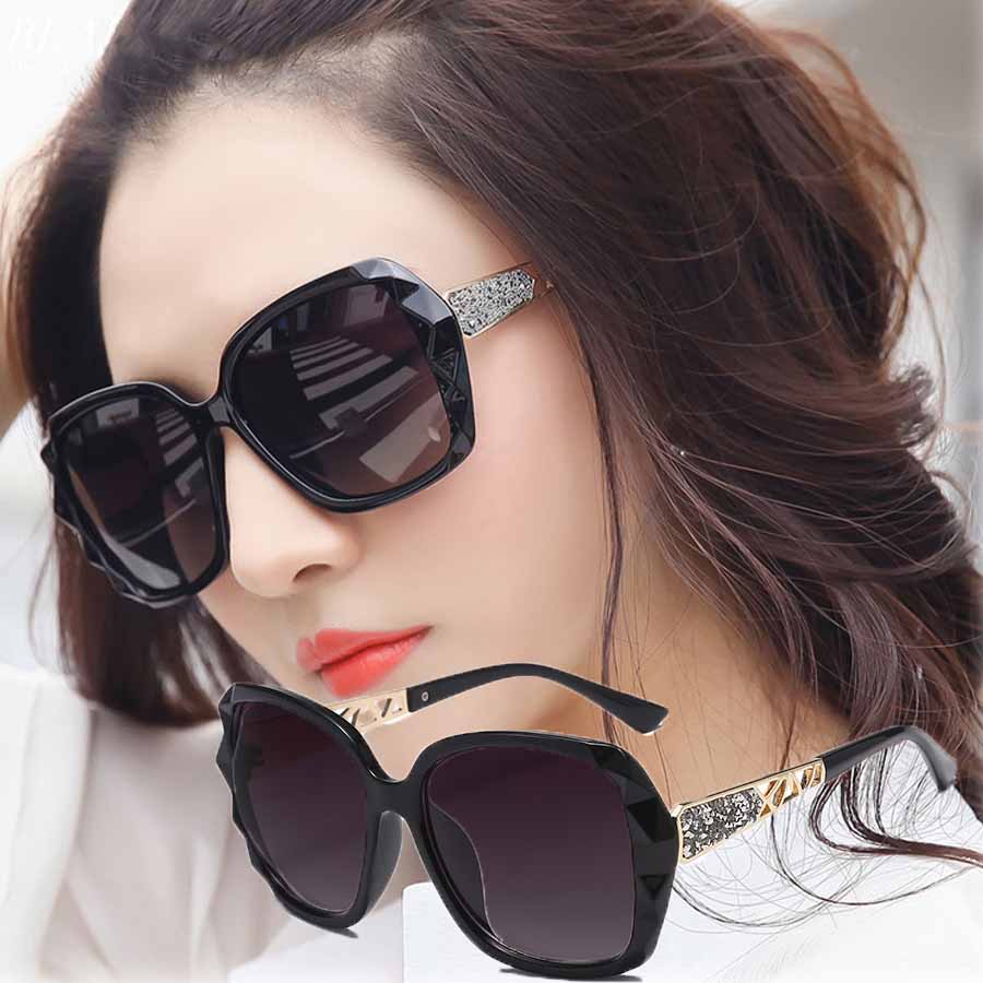 【ブラック】UV400ビッグフレームサングラス