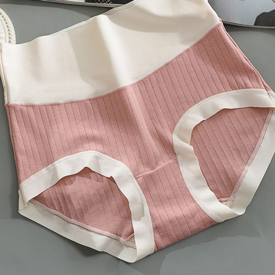 【ピンク】ハイウエストシームレスショーツ