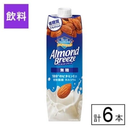 カゴメ アーモンド・ブリーズ 無糖 1000g×6本