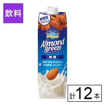 カゴメ アーモンド・ブリーズ 無糖 1000g×12本