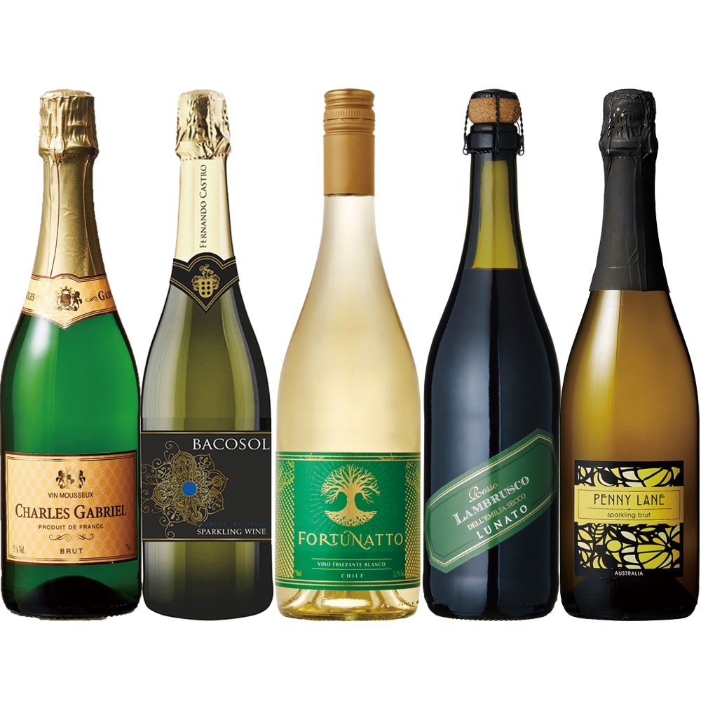 【5本セット】乾杯に！世界のスパークリングワインセット