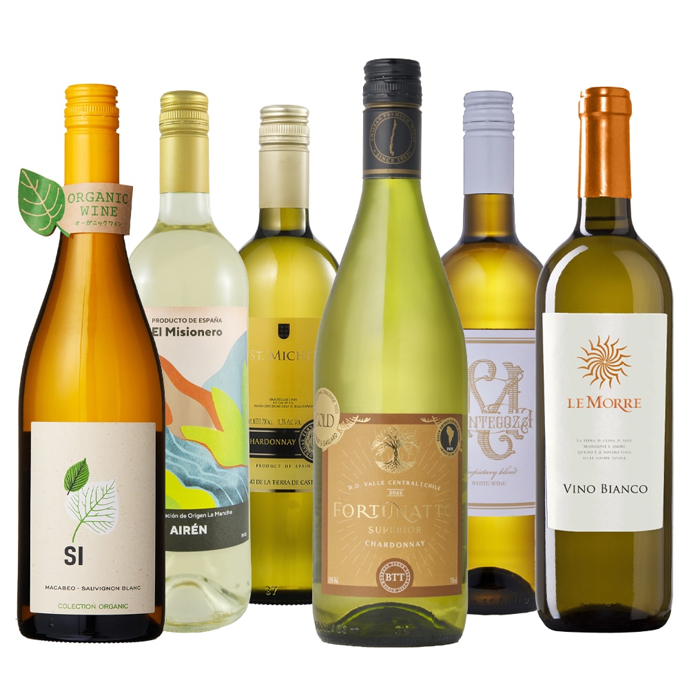 【6本セット】充実の飲み応え！各国飲み比べ 白ワインセット