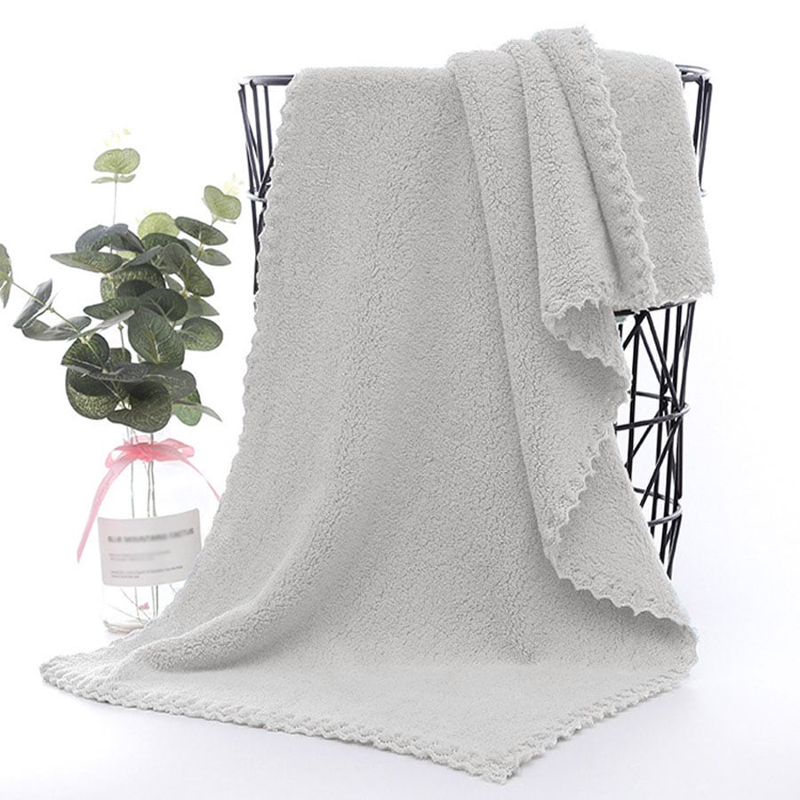 【ライトグレー】フェイスタオル