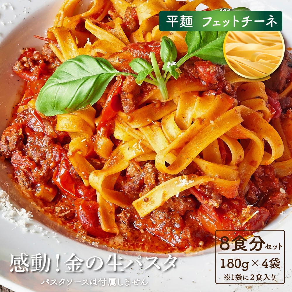 【計8食(180g×4袋)】感動生パスタ フェットチーネ