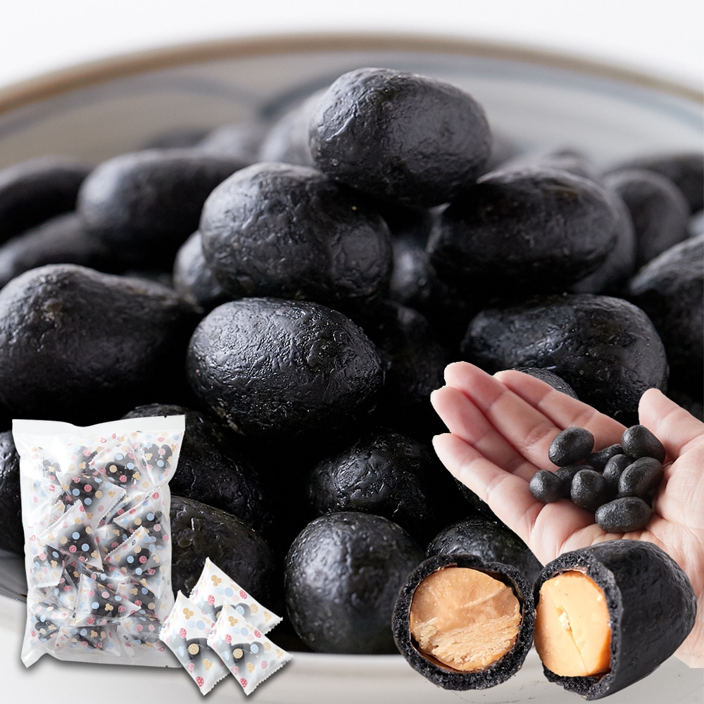 【300g】テトラパック入り竹炭豆【お徳用】クセになるピリ辛 醤油味！