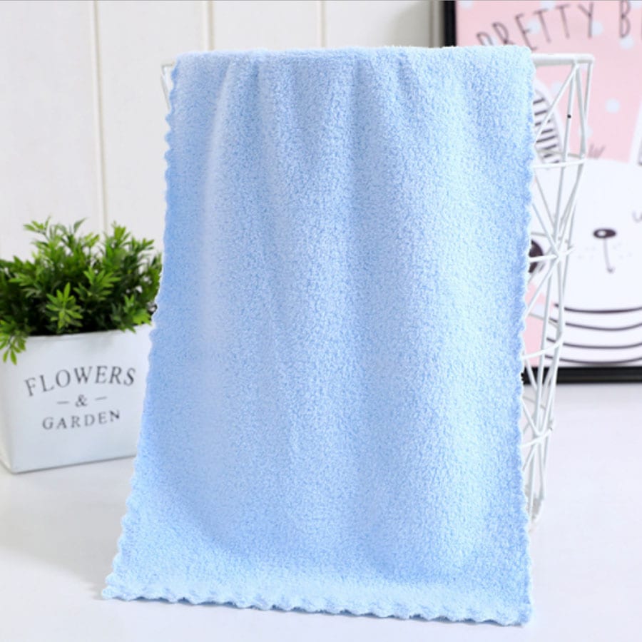 【ライトブルー】小さめフェイスタオル