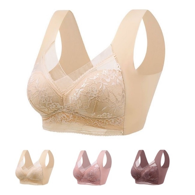 【3色セット／5Lサイズ（2XLサイズ相当）】快適ワイヤレスブラ