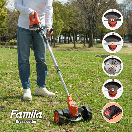 充電式コードレス4WAY草刈り機 予備バッテリー付き