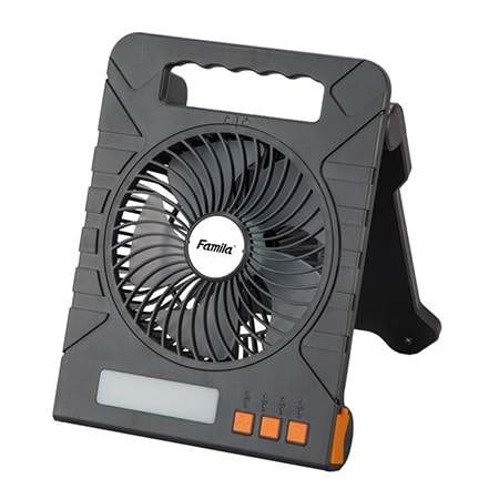 【ブラック】充電式ソーラーパワフルファン